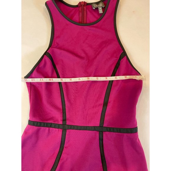 Cusp By Neiman Marcus Womens Colorblock Scuba Sheath Outline Dress Purple SZ XS - Picture 4 of 7